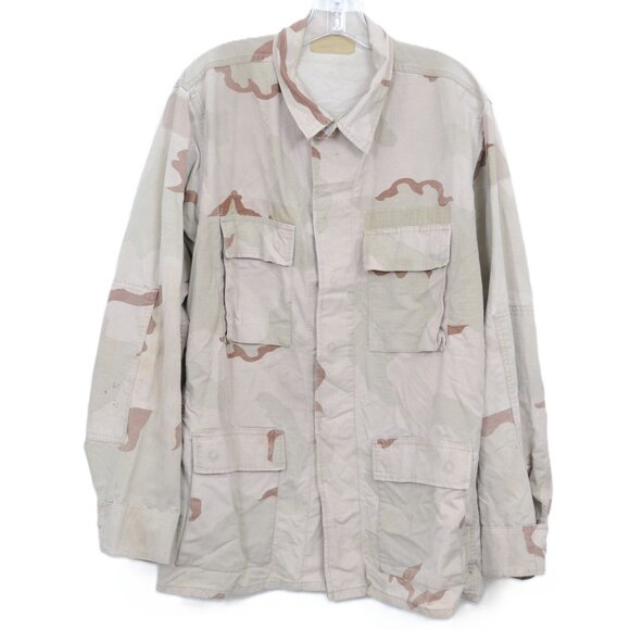 Military Desert Camouflage Uniform Tricolor Camo, Medium-Regular Utility Shirt - Picture 1 of 15